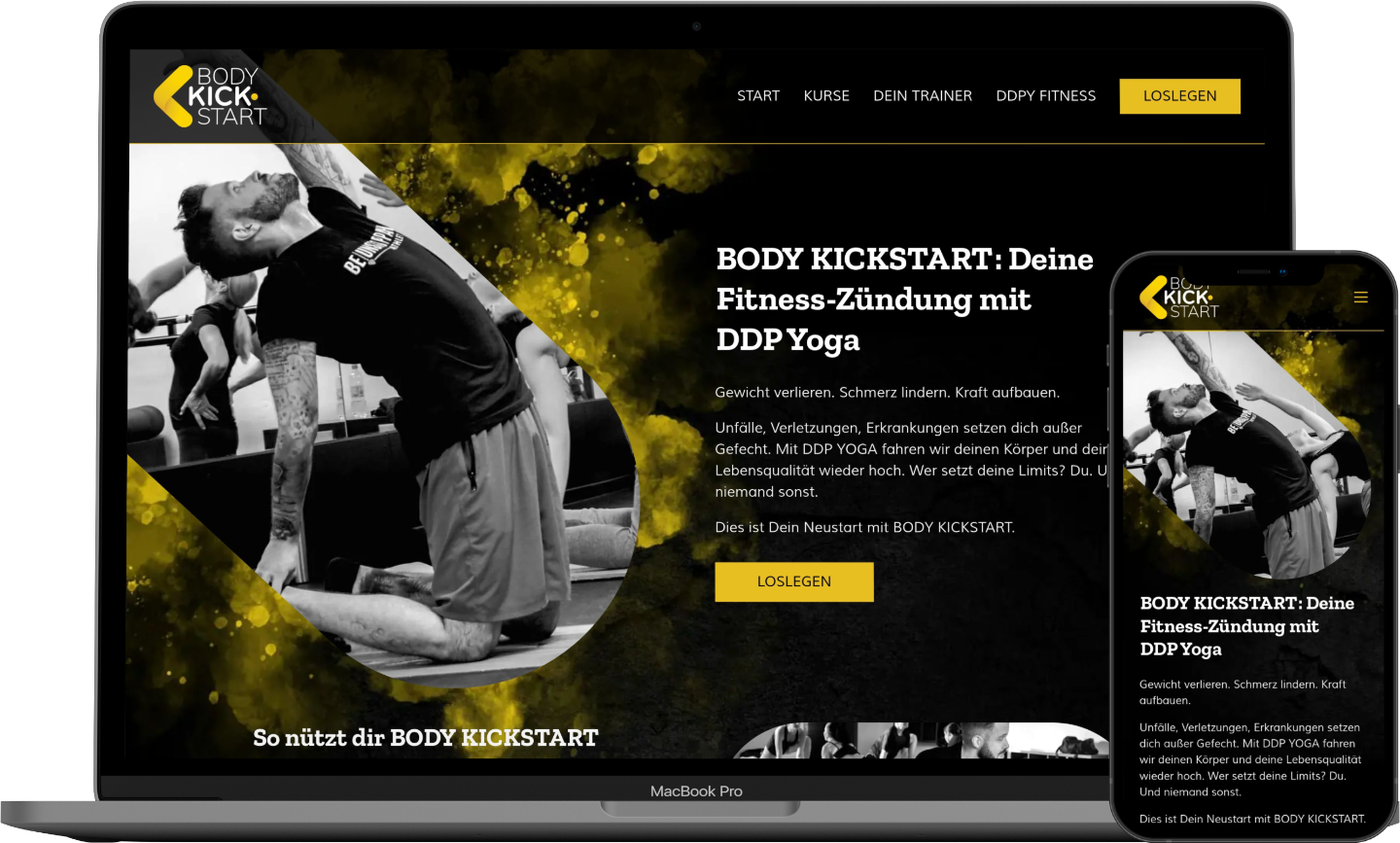 Body Kickstart Fitness Website