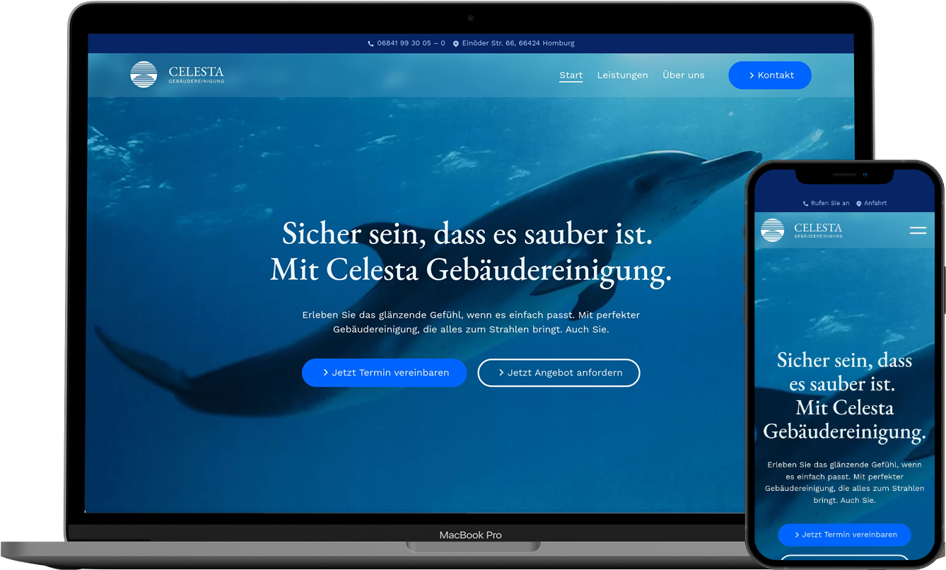 Webdesign für Celesta Gebäudereinigung