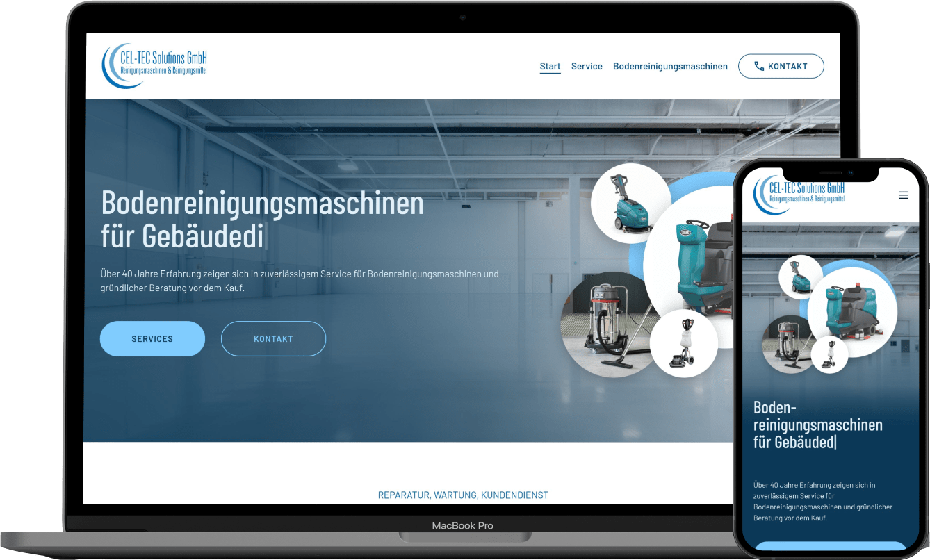 Cel-Tec Bodenreinigungsmaschinen im Saarland und Rheinland-Pfalz