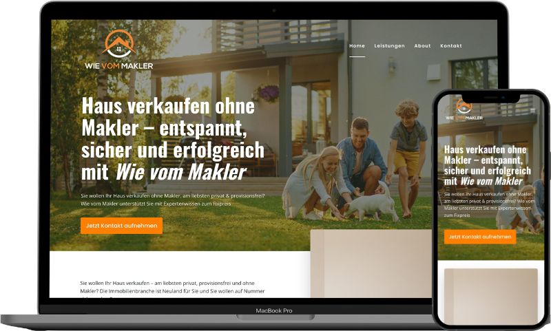 Neue Internetseite fpr Immobilien Makler